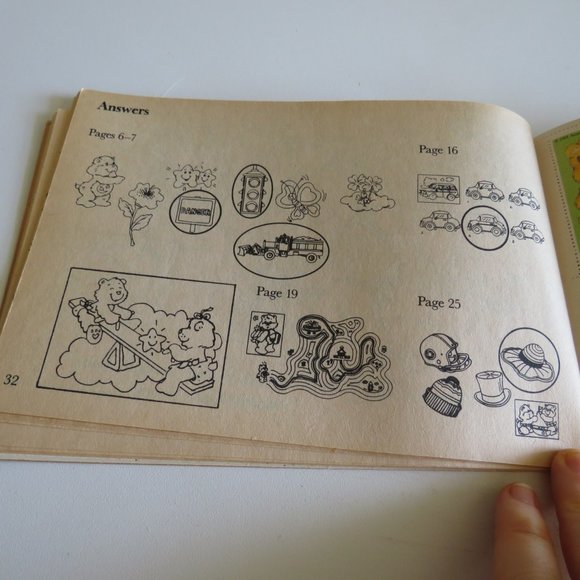Vintage Care Bears Sticker Book "Play It Safe" NEW-Aged condition PIZZA HUT - Picture 13 of 15